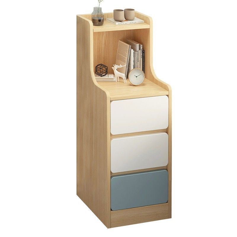 Mesita de noche Dormitorio simple Mesita de noche pequeña ultraestrecha para alquilar un pequeño gabinete estante de cabecera simple al por mayor