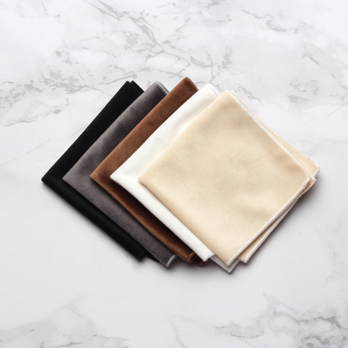 Velvet Pocket Square Square Fashion Men's Dress Accessories Wedding Party Handkerchief Shengzhou Manufacturer Wholesale