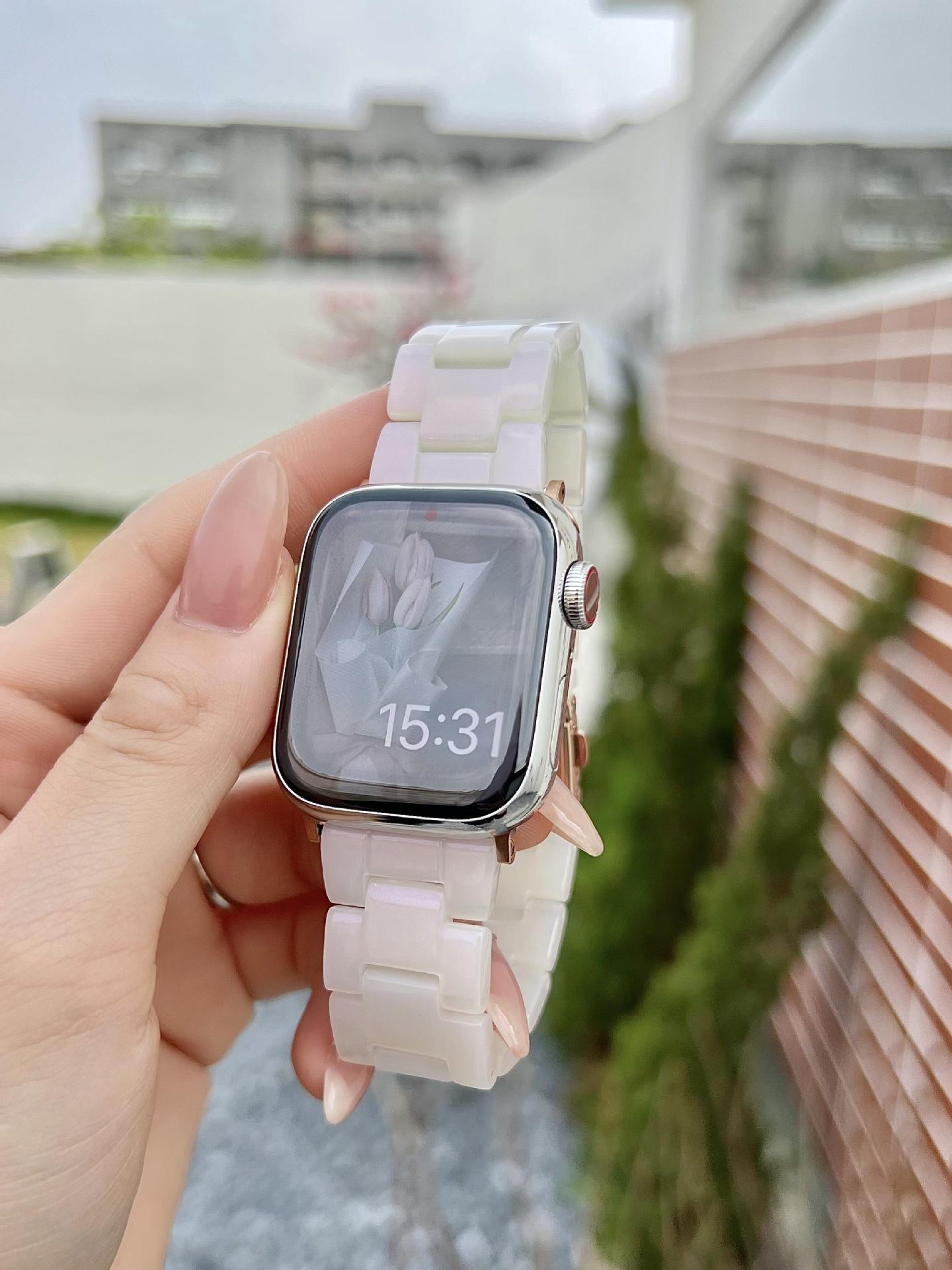 La nueva correa de manzana de resina ligera de primavera y verano es adecuada para applewatch 10a generación 987654SE para hombres y mujeres