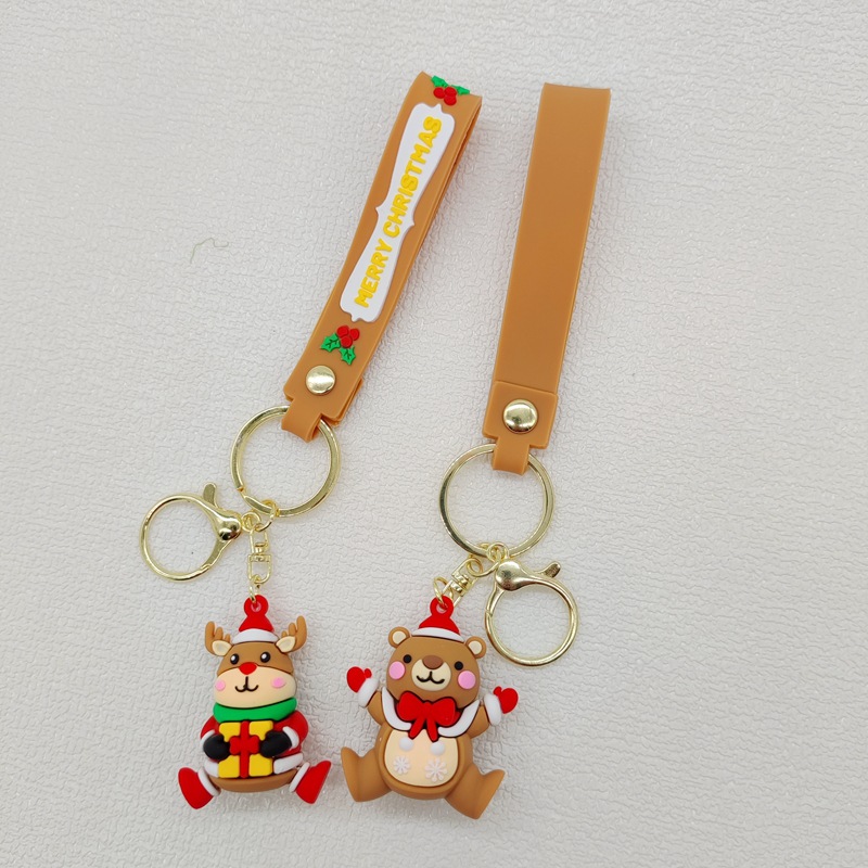 Nueva SERIE DE Navidad llavero colgante muñeco de nieve muñeca Santa Claus árbol de Navidad llavero accesorios al por mayor