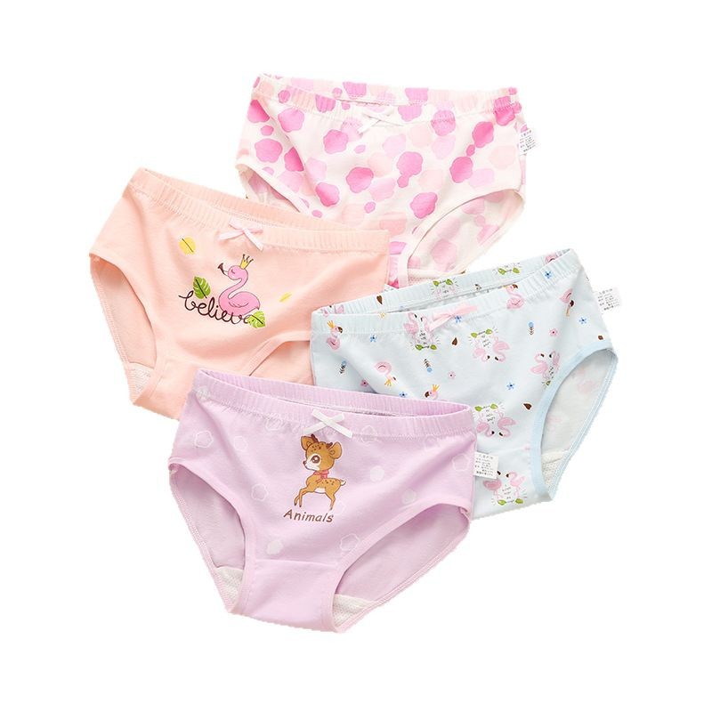 Ropa interior para niños, niñas, niños de mediana edad, lanzadera de algodón, calzoncillos de algodón, calzoncillos bóxer para niñas al por mayor