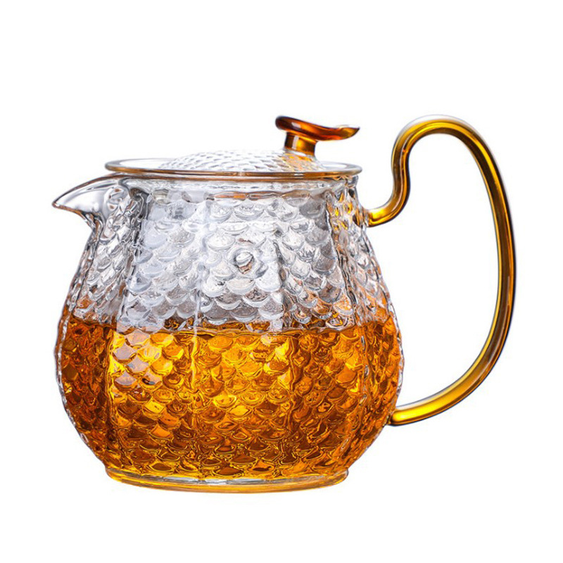 Eliminación de almacenamiento de alta borosilicona tetera de agua fría de vidrio resistente a altas temperaturas tazas de agua set de té de vidrio inventario de artículos solitarios detectados por filtración
