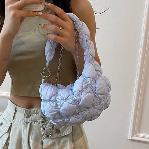 Designer Folded Cloud Pocket Crossbody Bag for Women 2024 Summer New Arrival Korean Style Chain Single Shoulder Bag Underarm Bag Handbag