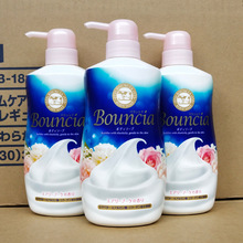 日本COW牛乳石碱沐浴露乳500ml牛牌泡沫花香味沐浴乳