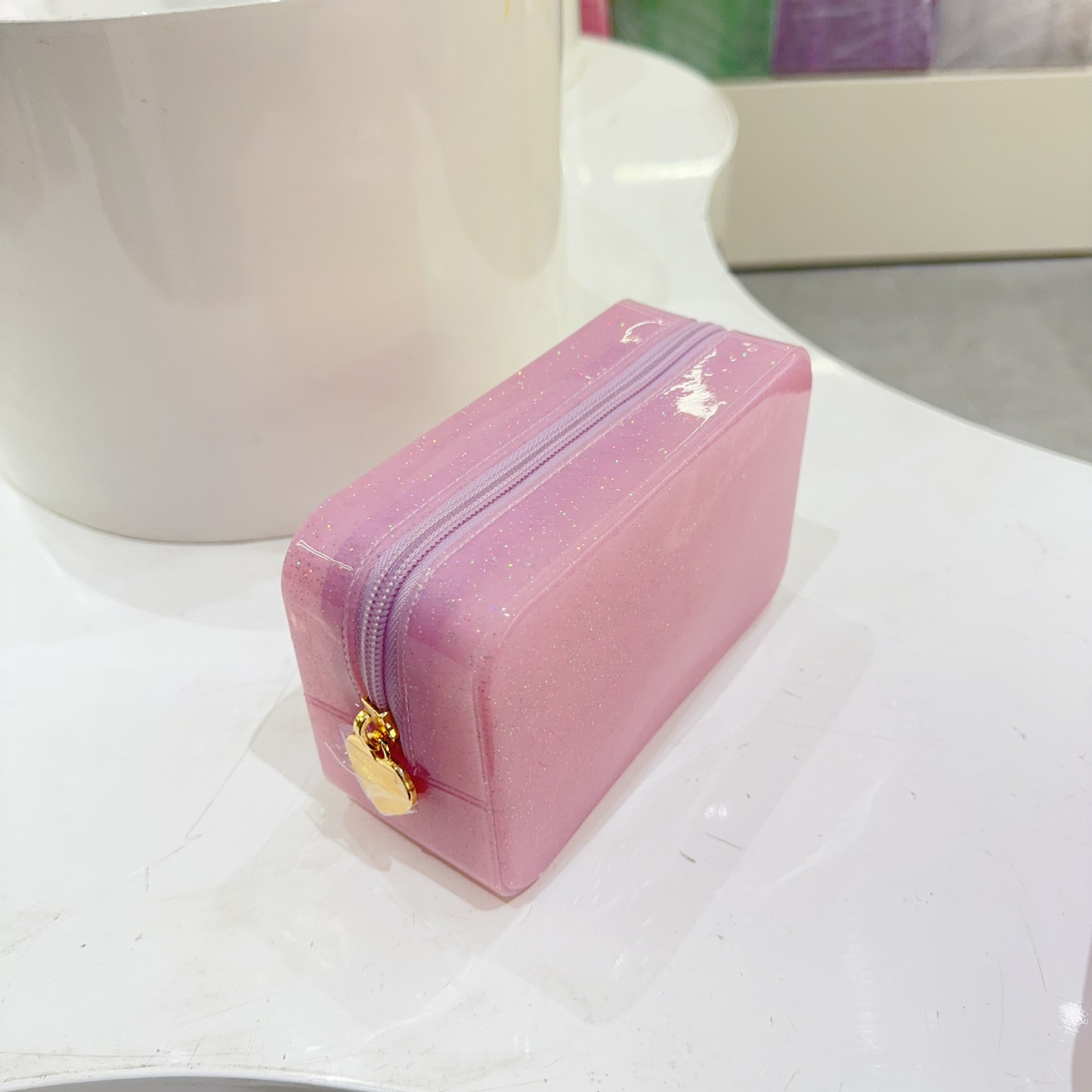 PVC Solid Color Sewing Thread Square Clutches display picture 11