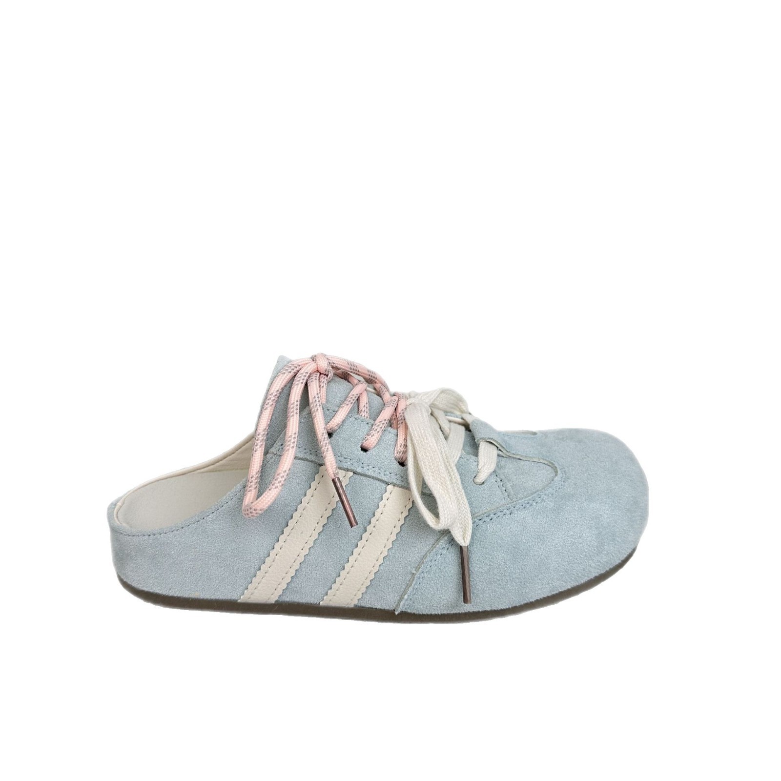 Zapatos de mujer retro Dexun de verano de 2025 nuevos zapatos de bolsillo burken aumentan la altura de la parte inferior gruesa de la gente perezosa con un pedazo de pelo