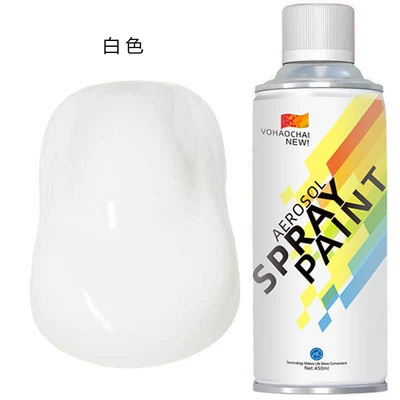 AA self-painting metal anti-rust hand paint white black English 450ml large capacity paint automatic painting (Avtomobil boya qələmləri) - self-spray-paint-450ml-gross-weight-250g-self-painting-white