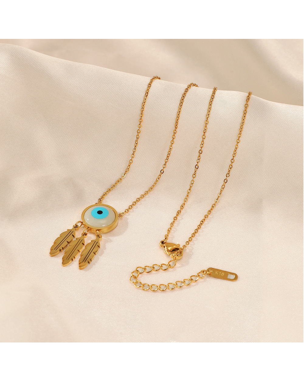 Devil'S Eye Pattern Women'S Gender Wholesale Jewelry Fashion Devil'S Eye 304 Stainless Steel Plating Stainless Steel Necklaces
