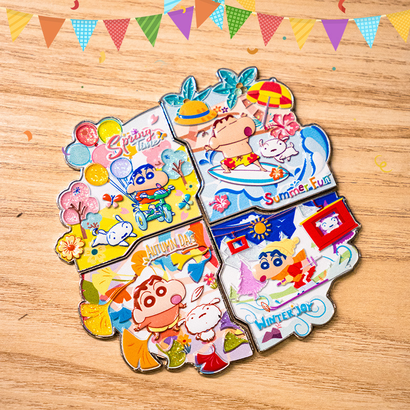 크레용 신짱 냉장고 자석 다용도 방수 강력 자석 자석 스티커 가정 장식 소프트 자석 귀여운 작은 선물