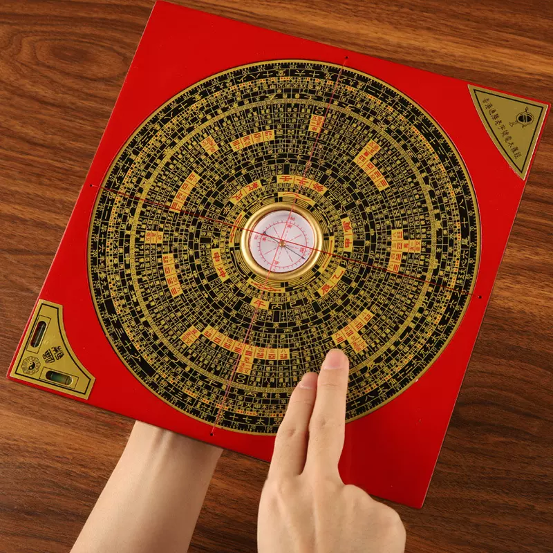 通胜罗盘黄铜罗经仪综合盘工艺品指南针高精度八卦罗庚盘厂家批发