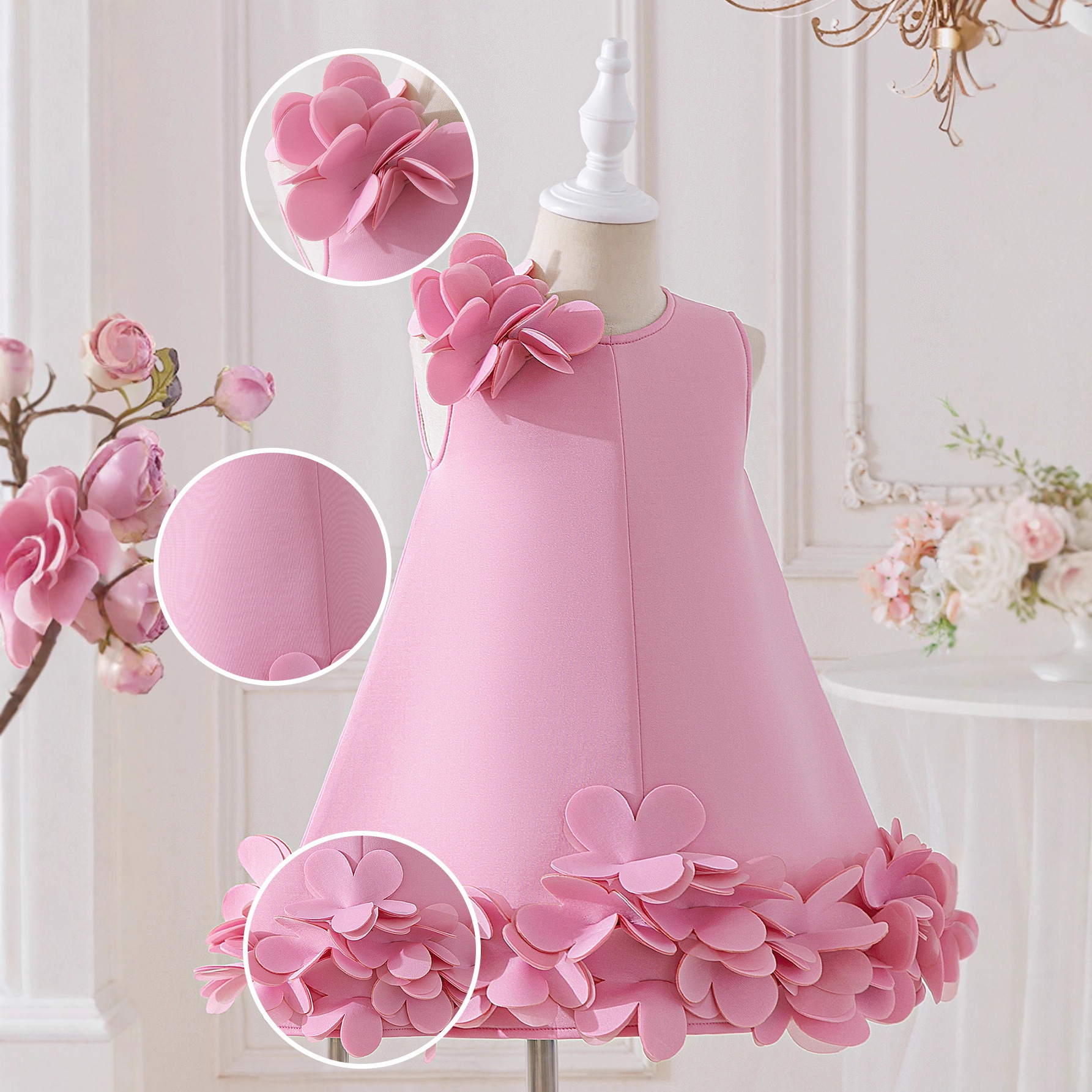 Vestido de niña transfronterizo de estilo extranjero niño piano anfitrión vestido de muñeca vestido de princesa de alta gama vestido de desfile