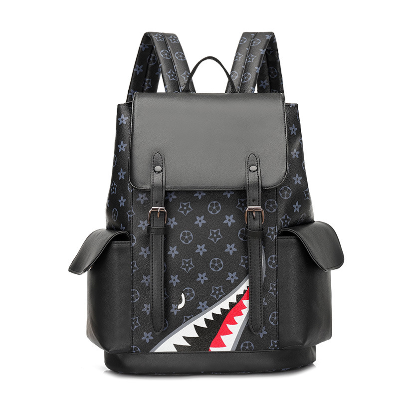 Mochila de hombre presbiteriana de la marca de moda nueva mochila de cuero suave bolsa de computadora de negocios informal de gran capacidad mochila simple hombre