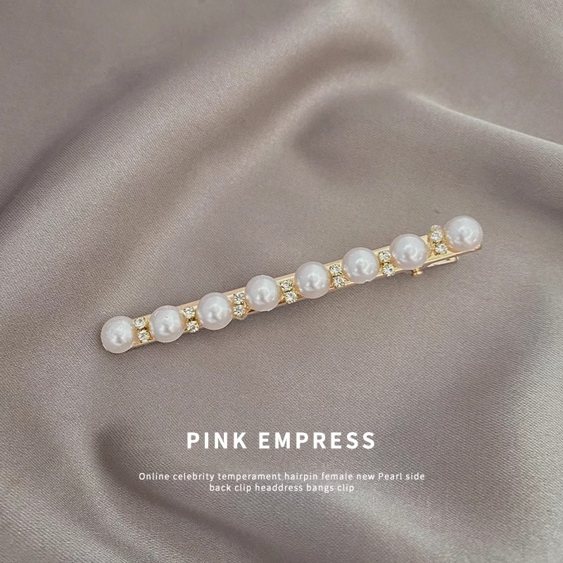 Pequeño clip de cabello de perla clip de cabello de mujer nuevo clip lateral de alta gama exquisita adornamiento para el cabello al por mayor