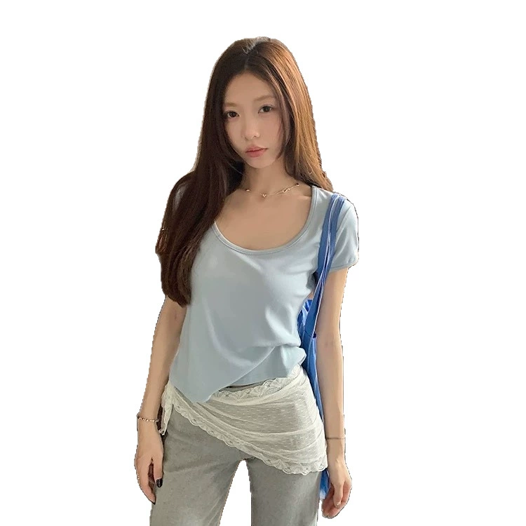 识氧 Summer base fitted short short sleeve T-shirt