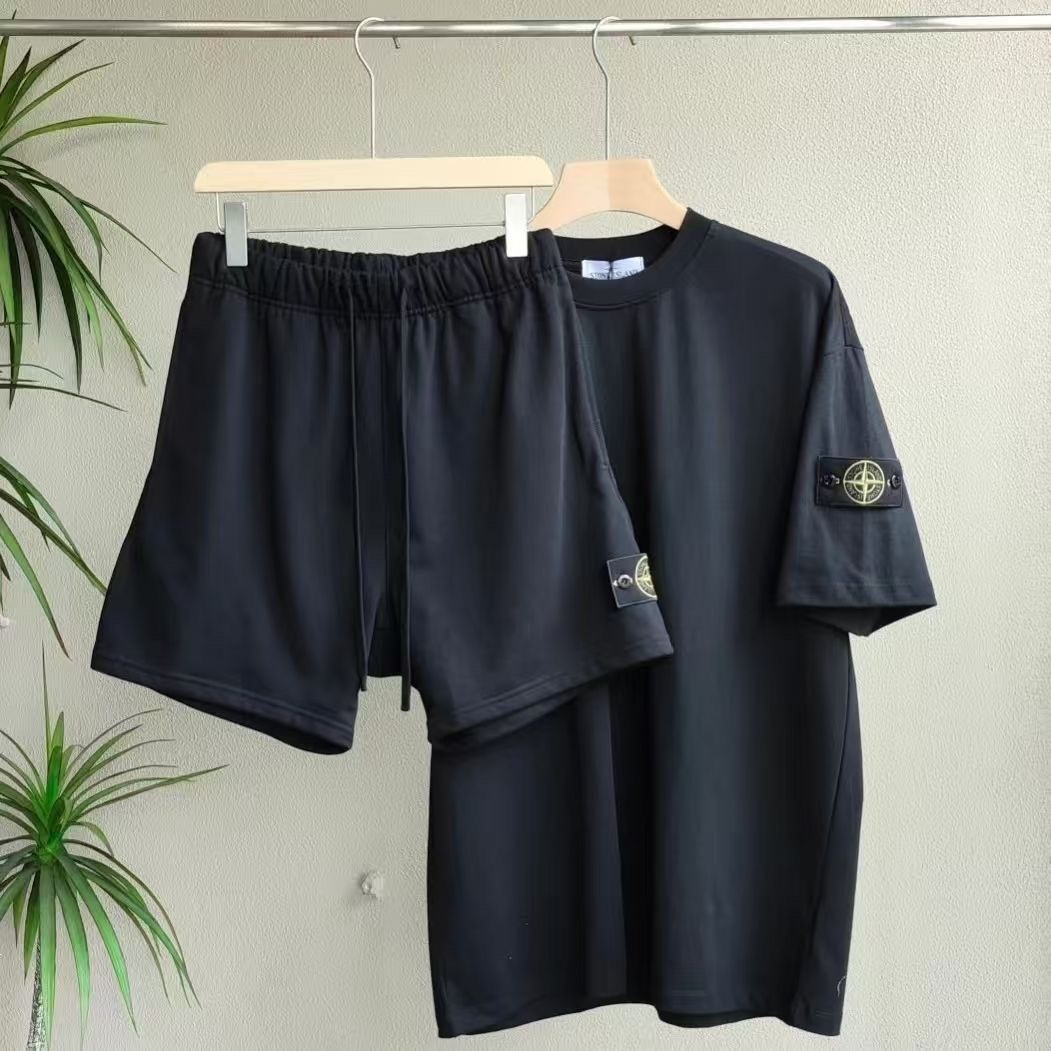 Stone short suit black