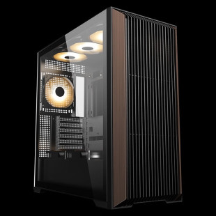 Sama Sama Wind Tunnel Pro Mid-Tower Game Case Wooden Strip Decoration 420 Water-Cooled Back Plug Type-C