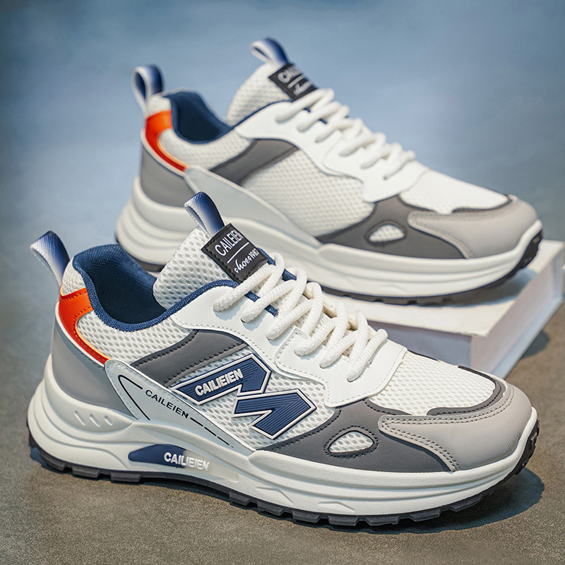 Zapatos de hombre de verano nuevos zapatos respirables de malla tendencia versátil con suela suave antideslizante desgaste zapatos deportivos casuales para correr