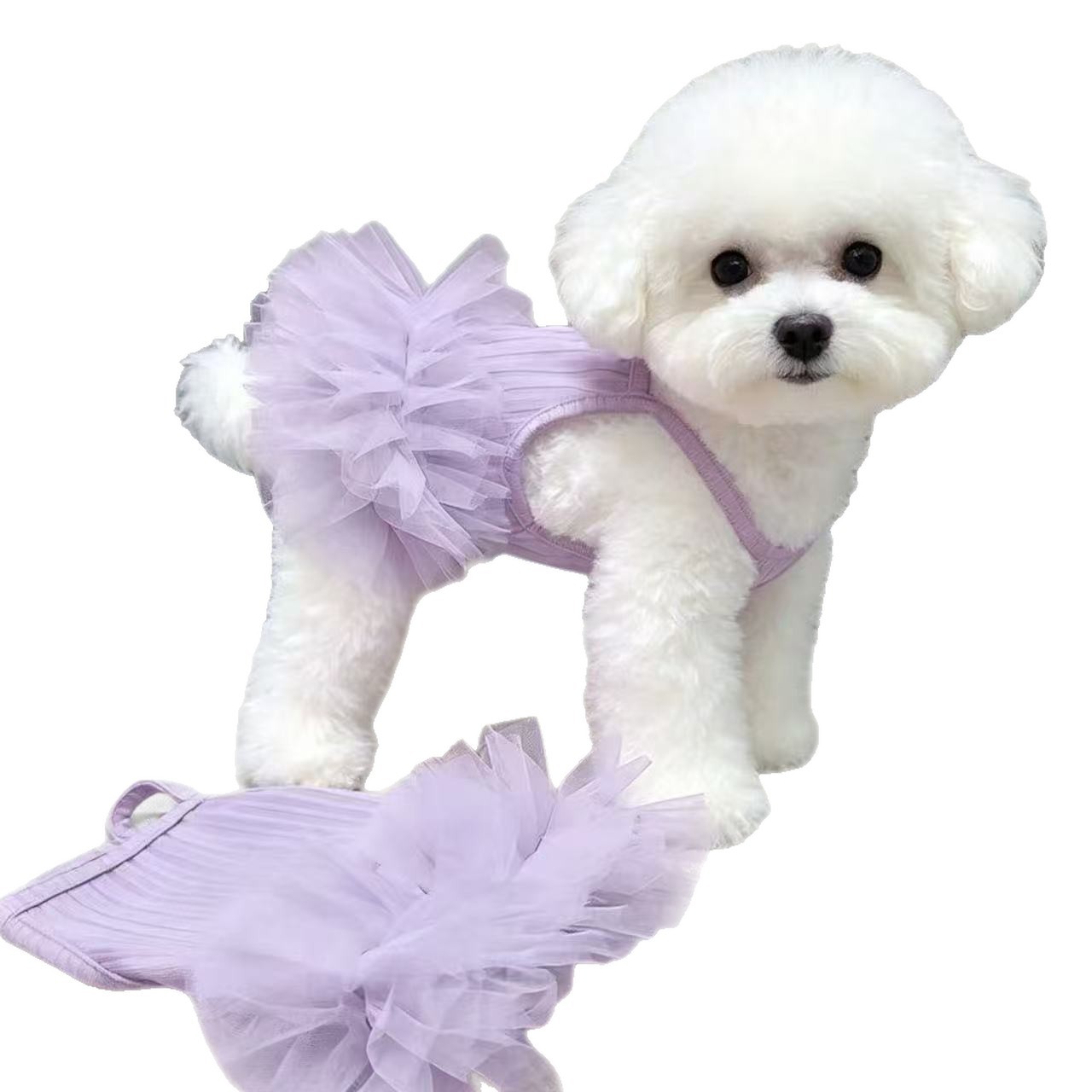 Cross-border Summer Pet Vest, Cool Breezy The Summer, Fluffy Gauze Dog And Cat Suspender Dress, For Small Dogs Like_voghion.com