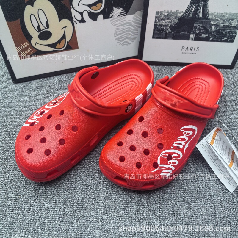 2026 Summer Coke-colored Clogs, Summer Non-slip Outdoor Thick-soled Closed-toe Dual-use Beach Sandals 2026 Summer Coke-colored Clogs, Summer Non-slip Outdoor Thick-soled Closed-toe Dual-use Beach Sandals