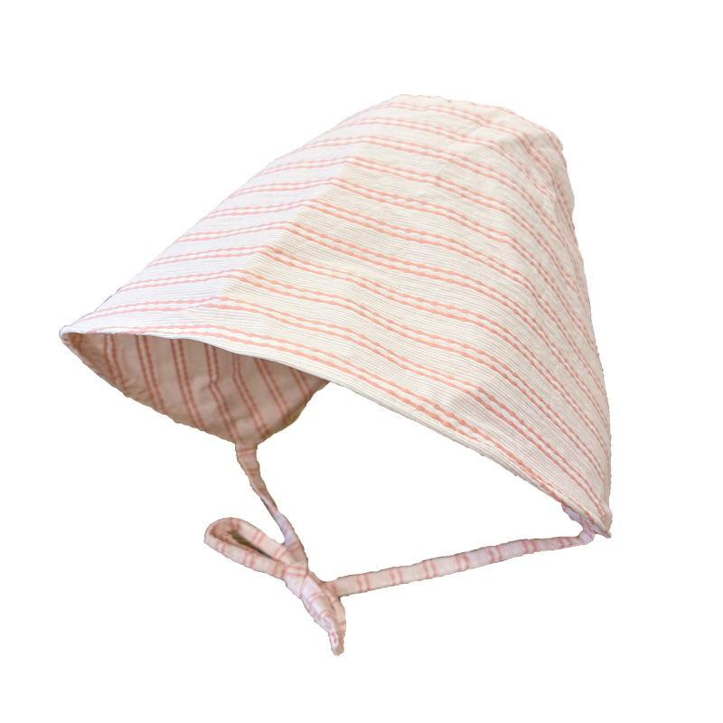 Verano ocio gorra de sombrero de sombrero de sombrero de pescador a rayas frescas simple correa de marea para cubrir la cara gorra de viaje de protección solar