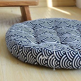 Cotton and Linen Japanese-style Futon Beautiful Hip Cushion Thickened Fabric Round Balcony Bay Window Tatami Windowsill Floor Meditation