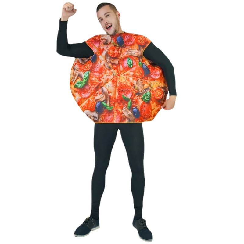 Adulto de Halloween divertido parodia comida esponja pizza partido etapa Cosplay traje rendimiento