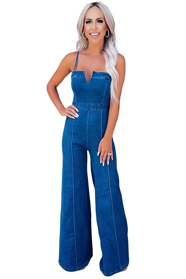 Denim Jumpsuit Details