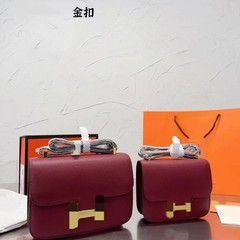 2025新款金色H扣外贸高级感百搭时尚简约康康手掌纹经典款女包包