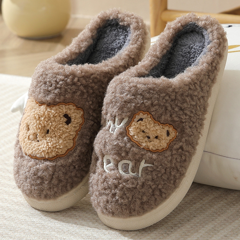Ladies Men's Fleece Adjustable Summer Spring Outdoor Bedroom Cushioned Machine Washable Non-Slip House Shoes_voghion.com