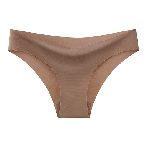 European and American minimalist solid color seamless women's underwear U-shaped waistband comfortable half hip sports yoga women's briefs