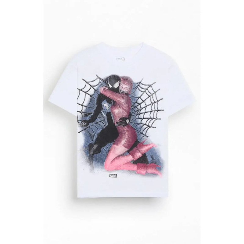 Cross-border European size PacSun Men's Spider-Man Loves Mary Jane T-Shirt - Mu Cross-border European size PacSun Men's Spider-Man Loves Mary Jane T-Shirt - Mu