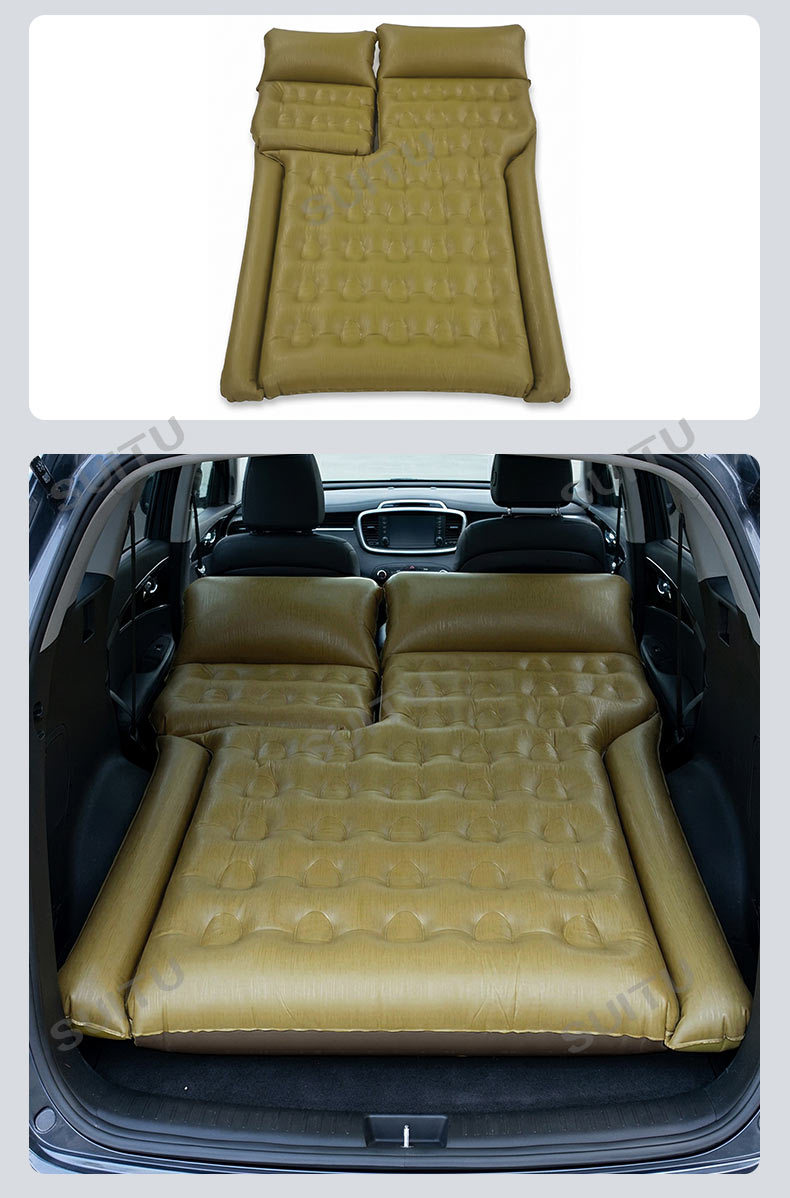 Inflatable car bed, a must-have for sleeping in SUVs and sedans, inflatable mattress for the car’s rear seat or trunk, outdoor camping mattress