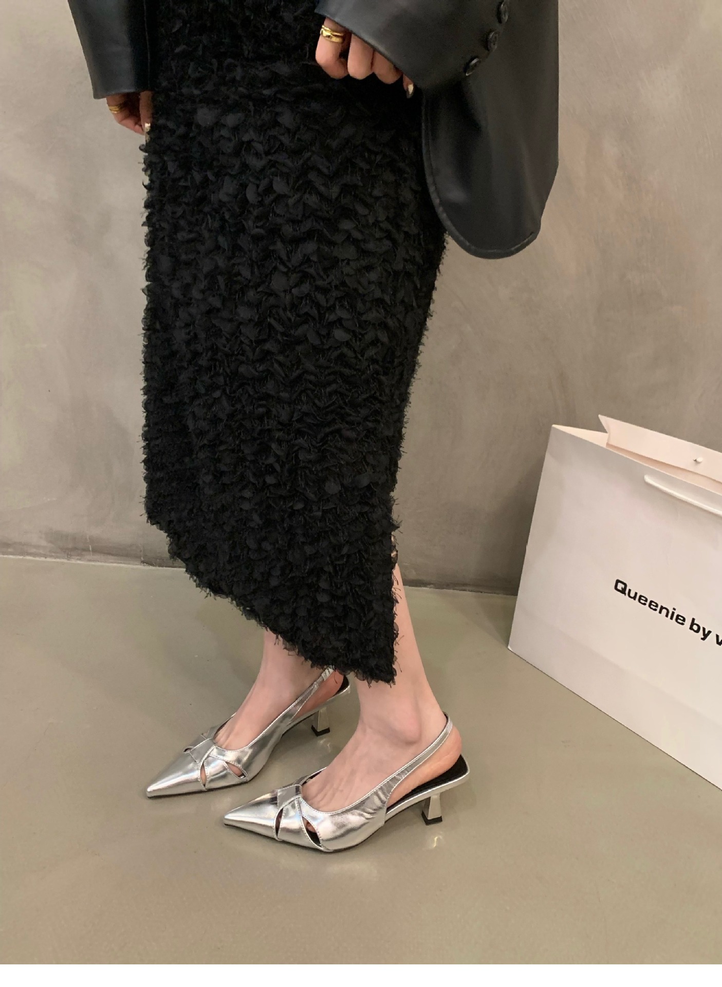 Elegant Women’s Stiletto Sandals With Sequins And Pointed Toe_voghion.com