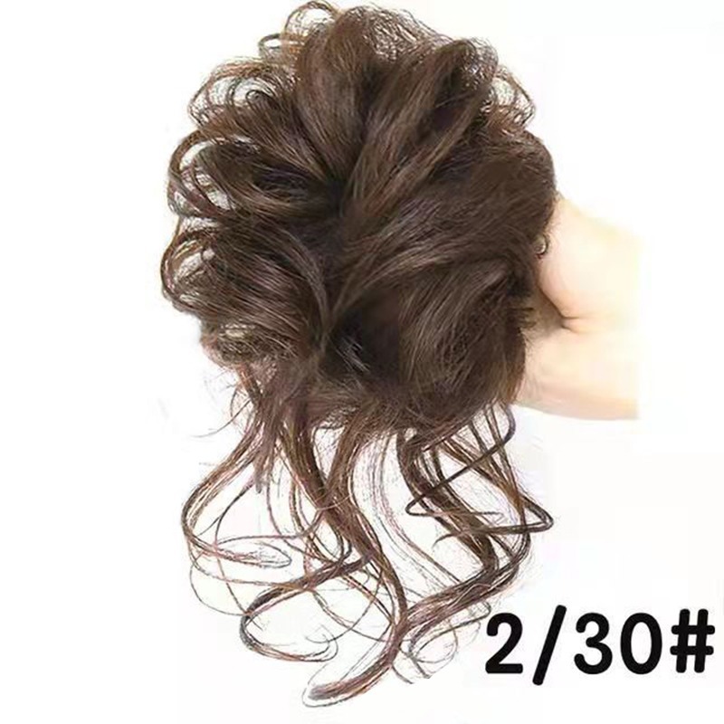 Estilo coreano elegante natural mullido perezoso temperamento peluca larga barba updo peluca bolsa Cheongsam fotografía updo accesorios para el cabello