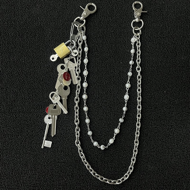 Ainworth Street Hip-Hop Patchwork Double-Layer For Men And Women, Personalized Accessories Waist Chain_voghion.com