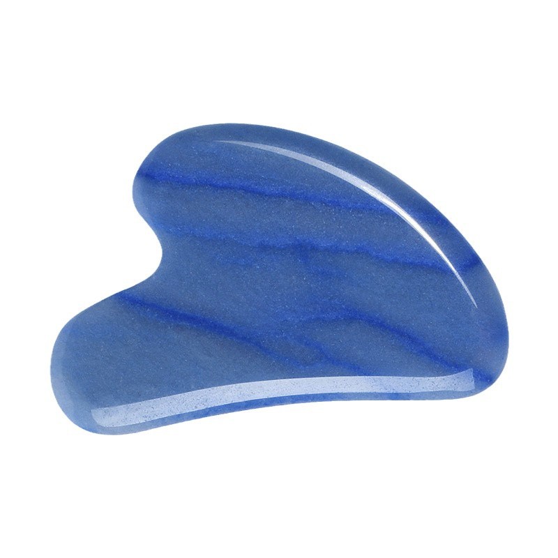 Tablero raspador de jade de cristal rosa natural Tablero raspador de belleza facial de cristal Meridian