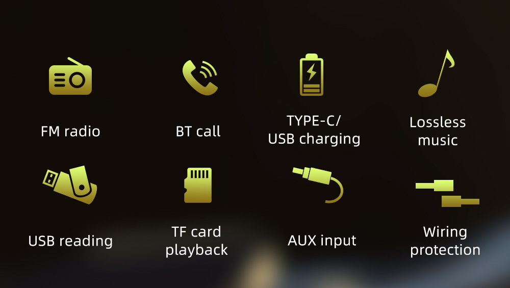 D3410 Red Light Short Model Single Spindle Dual USB Car Bluetooth Mp3 Player Fm Radio 12V Dropshipping
