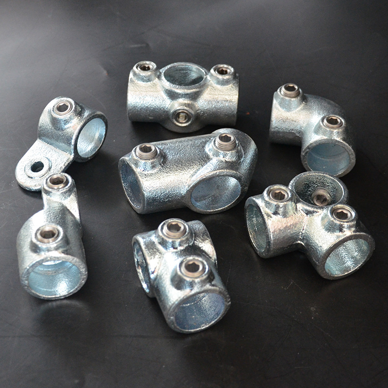 1.5寸国标圆管框架连接件DN40圆管紧固件48圆管淘气堡护栏