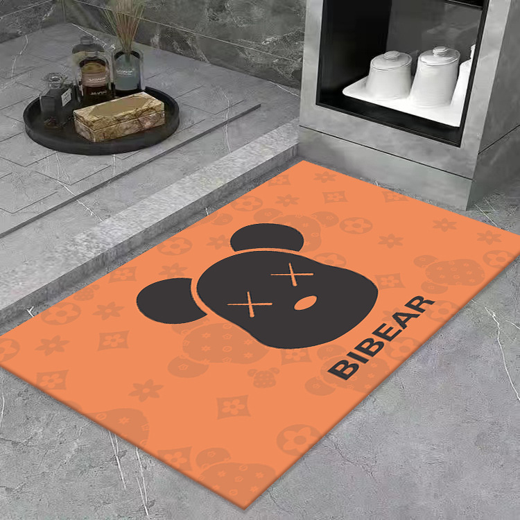 Alfombra de baño de lujo ligero, absorbente y de secado rápido, alfombra para entrada de baño, alfombra antideslizante de tierra de diatomeas para inodoro, alfombra para entrada de la casa.