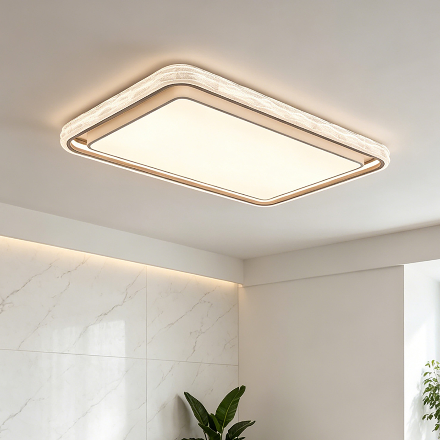 Luz de techo de la sala de estar nueva luz moderna lujosa alta sensación de sala de estar dormitorio comedor lámpara de protección de ojos 055L