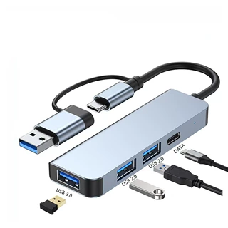 usbhub4合1集线器一拖四3.0笔记本电脑typec分线器usb扩展u盘