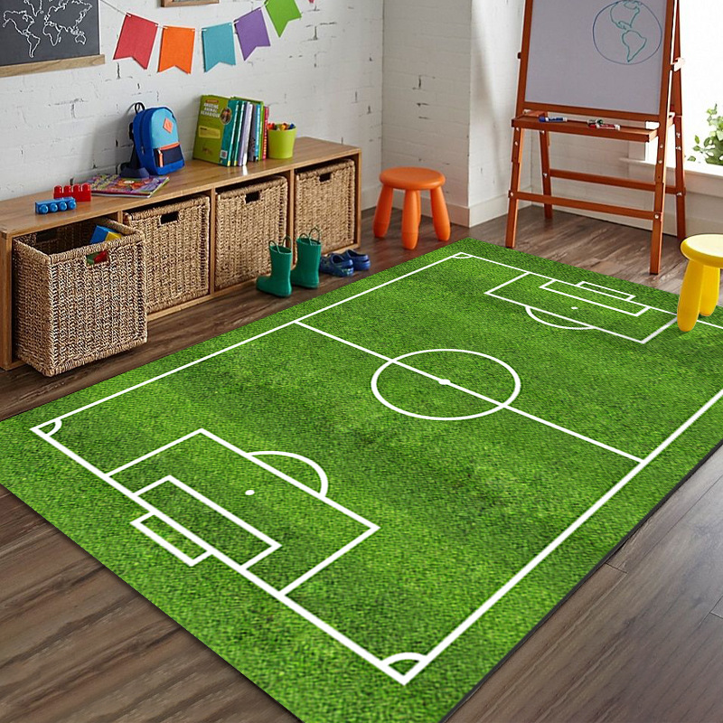 En stock serie de juegos dibujos animados alfombra del piso decorativo dormitorio manta sala juego fútbol campo