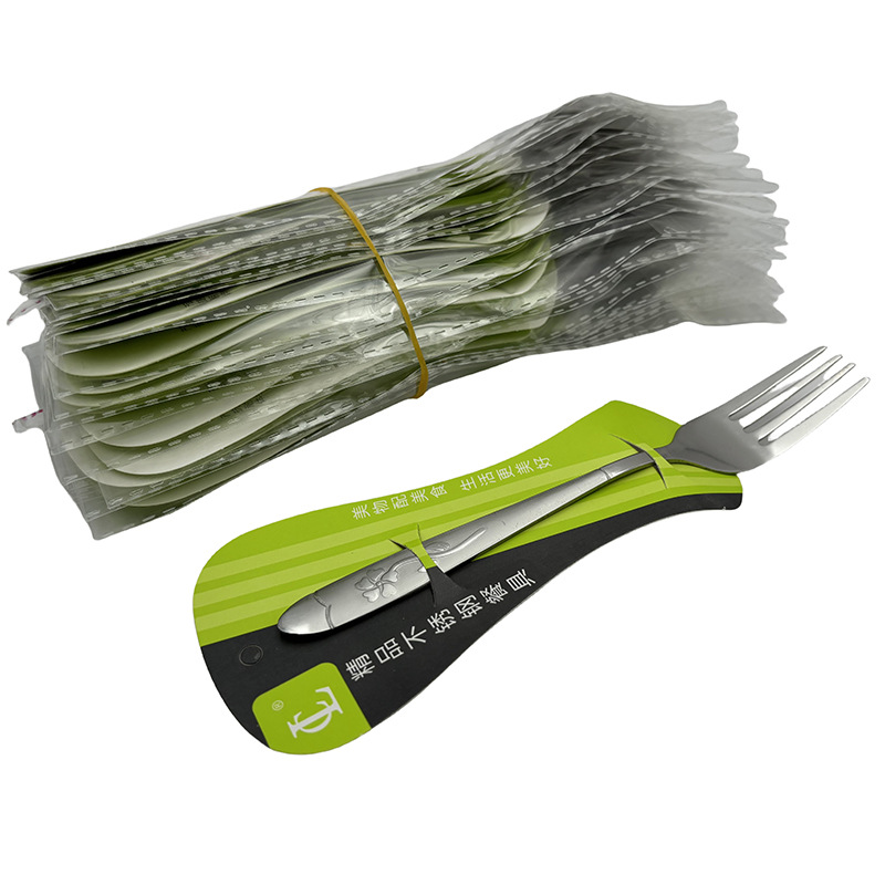 I1622 solo tenedor de acero inoxidable de viaje cuchara palillos vajilla portátil yiwu 2 yuanes tienda de suministro