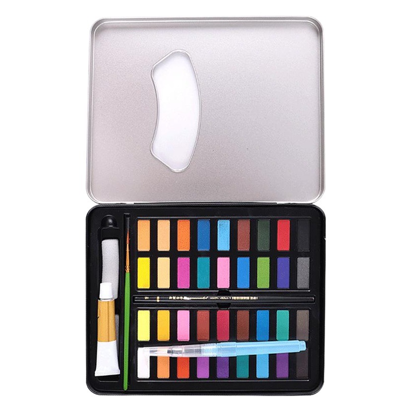 Ziyunxuan acuarela pintura traje sólido transfronterizo 12/18/24/36 color acuarela pintura con agua del grifo pluma