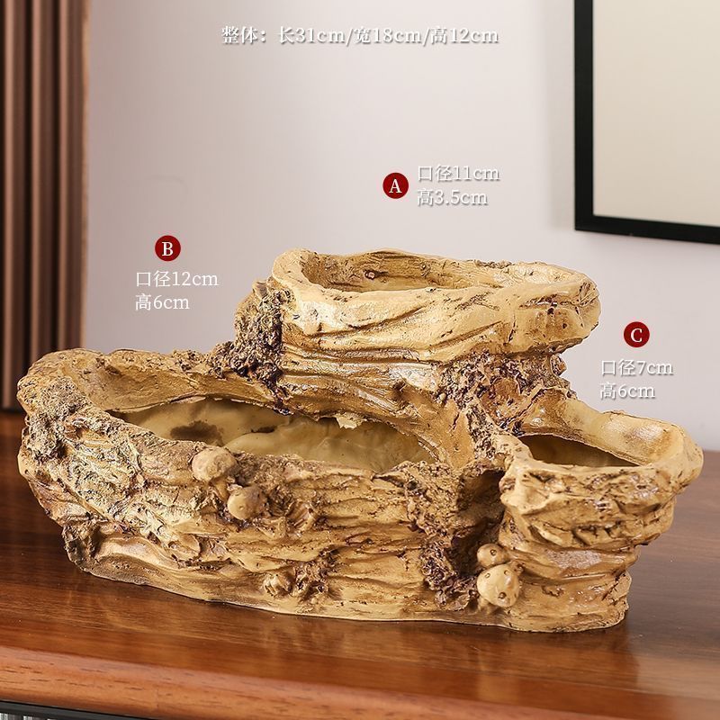 대형 모조 나무 세면대 장식품