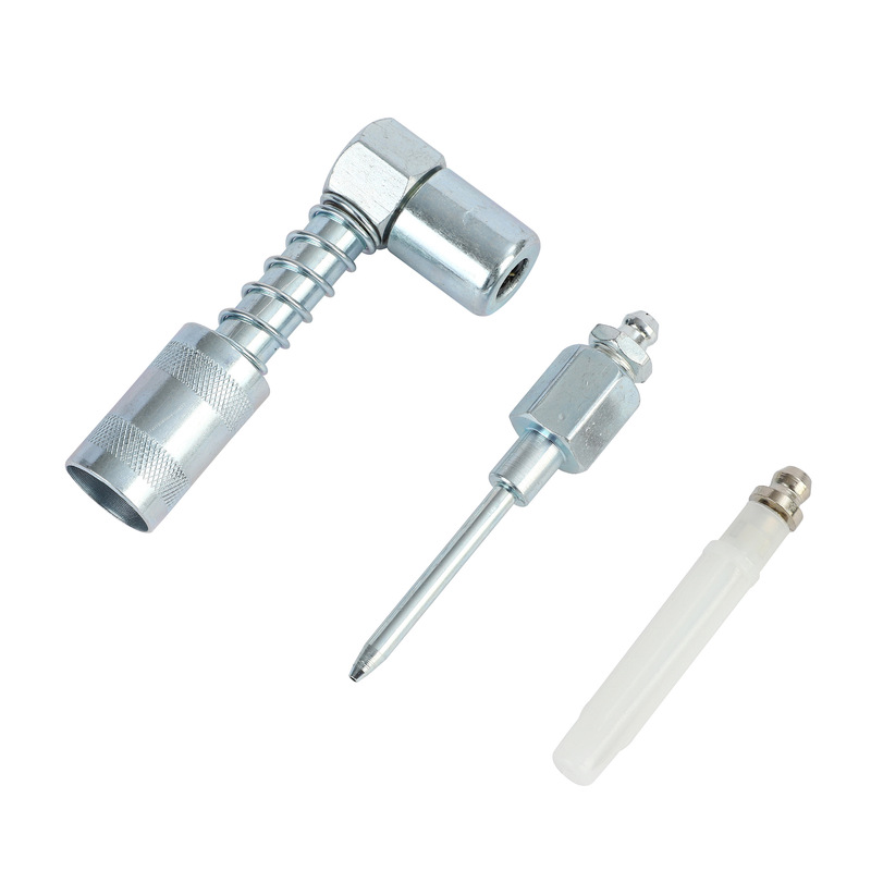 90 degree grease gun nozzle lubrication tool accessories grease coupler connector pin type grease nozzle gun head