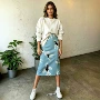 春秋女士欧美锦鲤半身裙