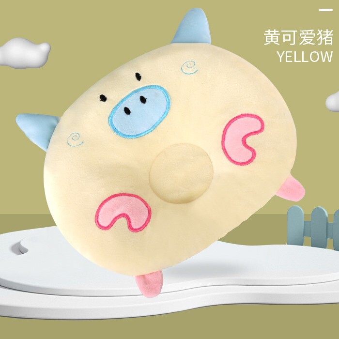 現物の赤ちゃんの定型枕の偏り防止のビロードの赤ちゃんの枕の円形の新生児の枕は四季を通じて取り外し可能です。|undefined