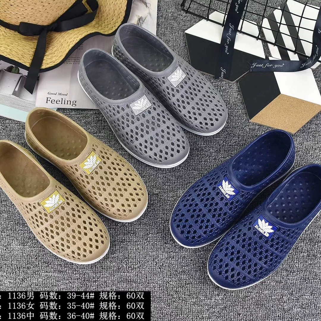 Новинка 2019, летняя мужская и женская пара из ПВХ, птичье гнездо, дышащая домашняя повседневная пляжная обувь Baotou с отверстиями, сандалии и тапочки