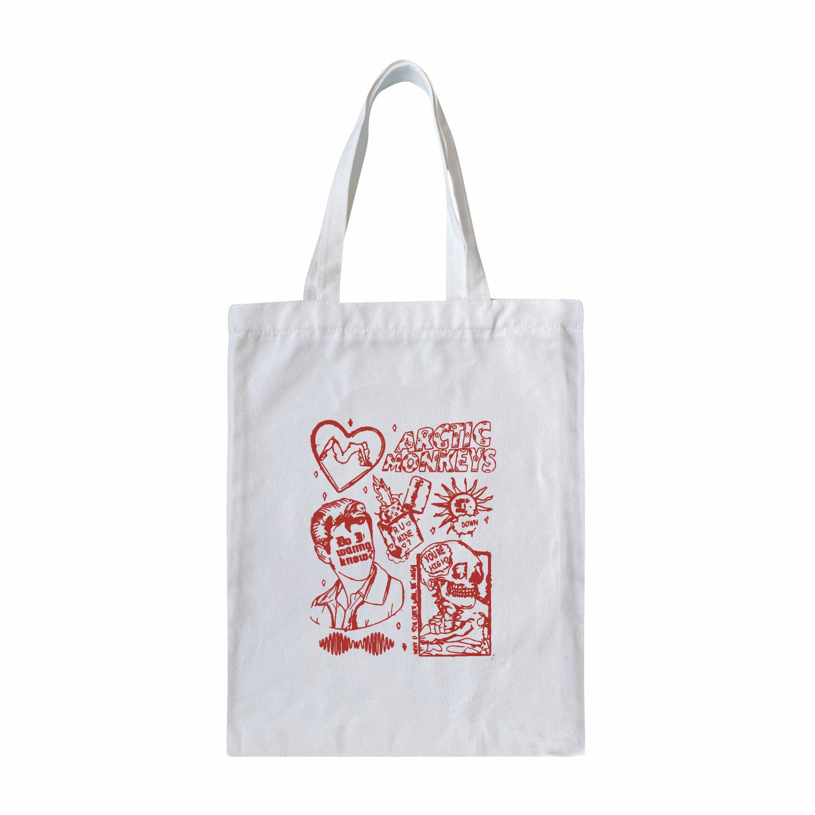 2025 nuevo anime japonés de dibujos animados rock mono ártico patrón de álbum de música de venta caliente bolsas de mano transfronterizas